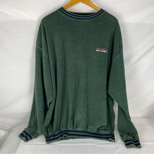Chaps Ralph Lauren Terry Cloth/fleece Crewneck Sweatshirt Green Pullover XLT